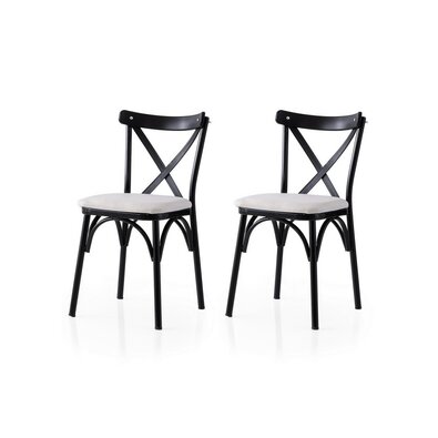 Set de scaune de sufragerie Ekol White and Black,2 buc.