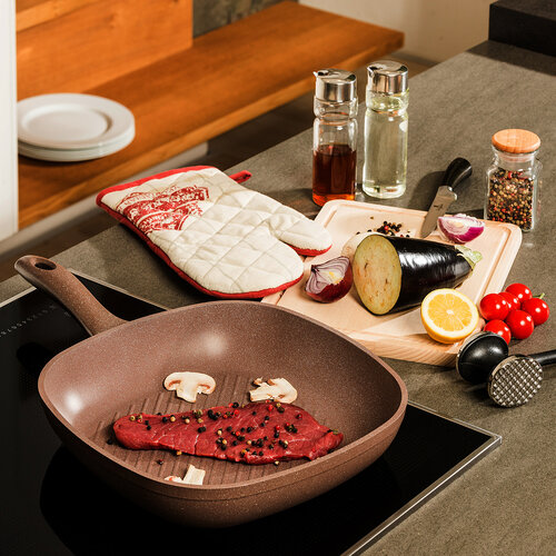 4Home Žar panvica Granite Brown 28 cm