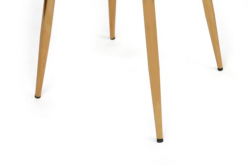 Set de scaune de sufragerie Kusakli Light Brownand Gold, 4 buc.
