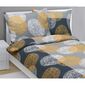 Lenjerie de pat din bumbac Bellatex Cercurigri-portocaliu, 140 x 200 cm, 70 x 90 cm