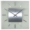 Nextime Stripe Square DCF 3148 nástenné hodiny strieborná, 40 cm