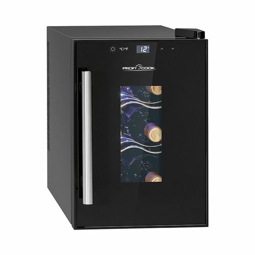 ProfiCook WK 1230 chłodziarka do wina na 6 butelek, czarny