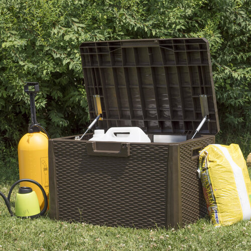 Garten-Aufbewahrungsbox Santorini Anthrazit, 125 l