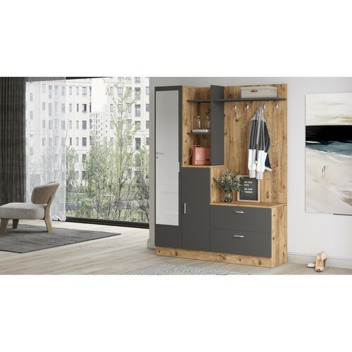 Zestaw do przedpokoju Dana Atlanitc Pine and Anthracite