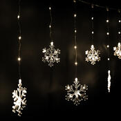 Зовнішня світлова гірлянда Snowflakes, 200x60 см, LED, тепла біла, таймер, 8 функцій, на батарейках