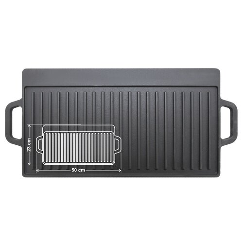 Cattara 13064 Blacha do grillowania z uchwytamiŻeliwo, 50 x 23 cm