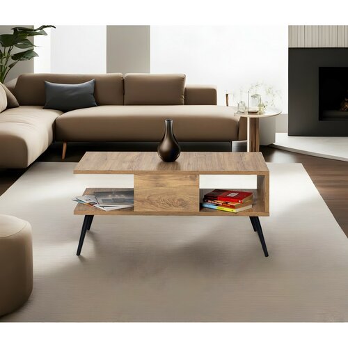 Stolik konferencyjny Bukle Atlantic Pine and Black