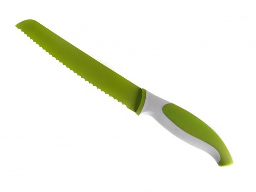 Nerezový nůž na chléb 31,5 cm, zelený, zelená, 19 cm