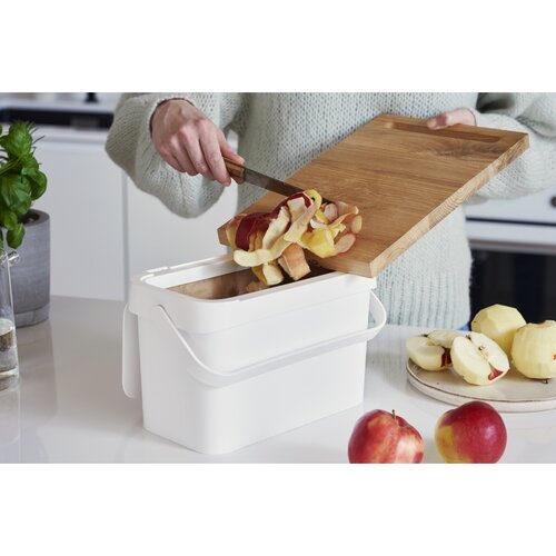 SmartStore Plastikowy kosz na odpady organiczneCollect, biały, 5 l