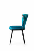 Set de scaune de sufragerie Kusakli Blue and Black, 4 buc.