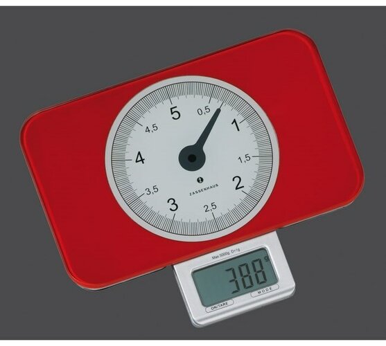 Cyfrowa waga kuchenna SCALE czerwona - Zassenhau