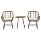 Autronic Set de grădină 1+2, metal, polyrattan,natural, AZ-F1208 NAT