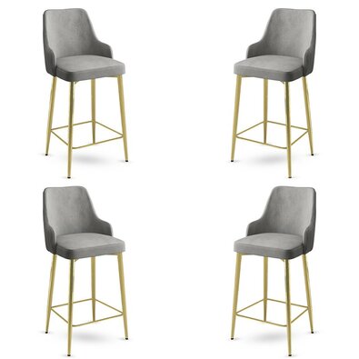 Enox Grey and Gold bárszék szett, 4 db