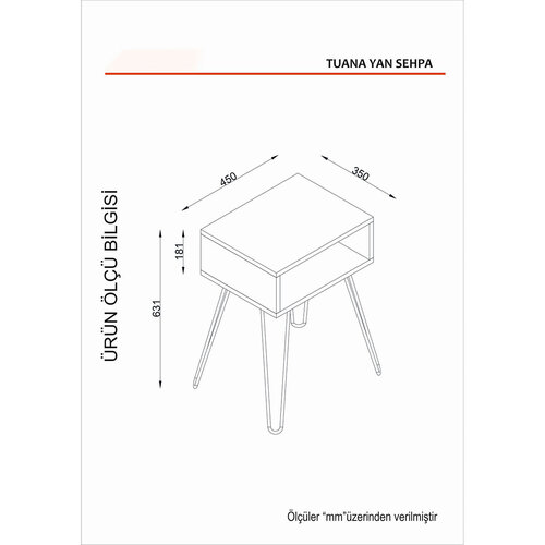 Tuana Walnut tárolóasztal