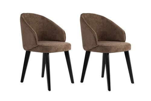 Esszimmerstuhl-Set Bentley Brown and Black, 2 Stück