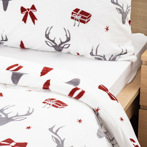 4Home Stag & Bows mikroflanel ágynemű, 140 x 220 cm, 70 x 90 cm