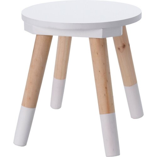 Dětská dřevěná stolička Kid´s collection bílá, 24 x 26 cm