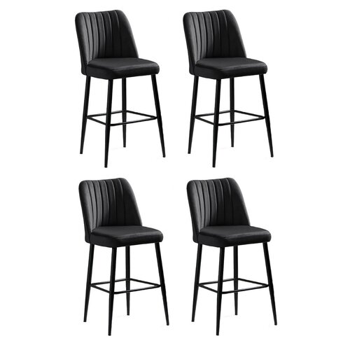 Set de scaune de bar Vento Anthracite and Black, 4buc.