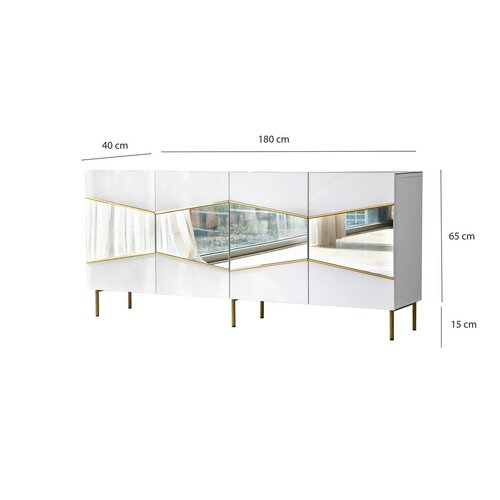 Schrank Nice White and Gold