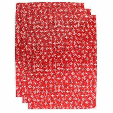 Кухонний рушник Серця, 50 x 70 см, набір 3 шт.