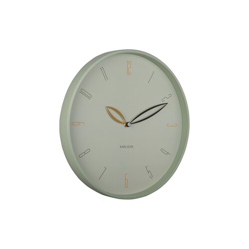 Karlsson 6012GR дизайнерський настінний годинникзелений, діаметр 40 см