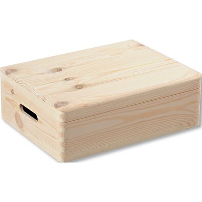 Kesper 69501 Cutie de depozitare cu capac rabatabil, pin 39 x 29 x 13,5 cm