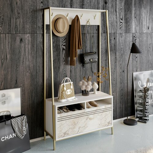 Vešiak so skrinkou na topánky Devin White