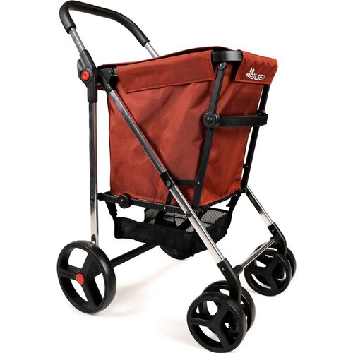 Rolser Klappbarer Trolley auf Rädern Basket MF 4Big, Rot Oxid