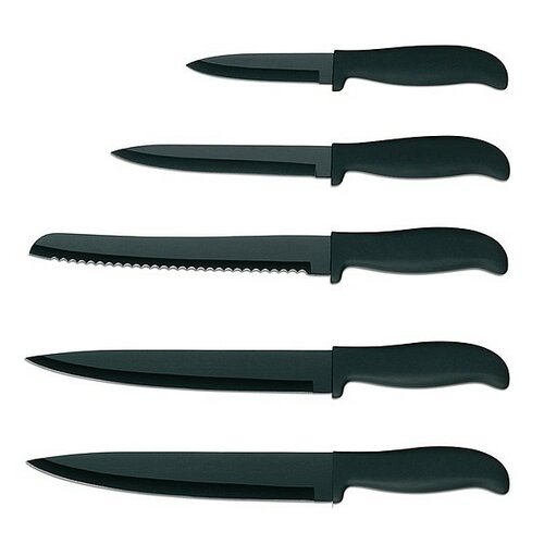Kela 5dílná sada kuchyňských nožů ve stojanu ACIDA, černá