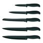 Kela Set 5 cuțite de bucătărie în suport ACIDA, negru