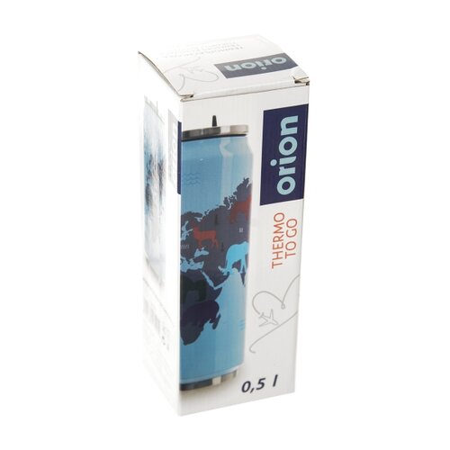 Orion Világ termosz palack-pléhdoboz, 0,5 l