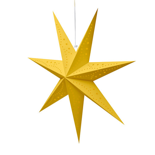 Solight LED zlatá vianočná hviezda, závesná, 60 cm, 20x LED, 2x AA, zlatá farba, 1v295