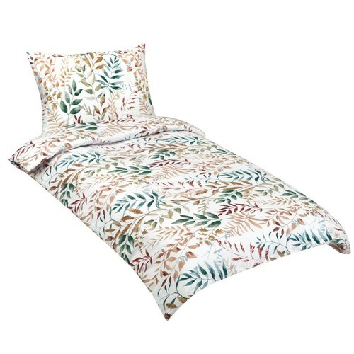Bellatex Бавовняна постільна білизна Гілочка бежева, 140 x 220 см, 70 x 90 см