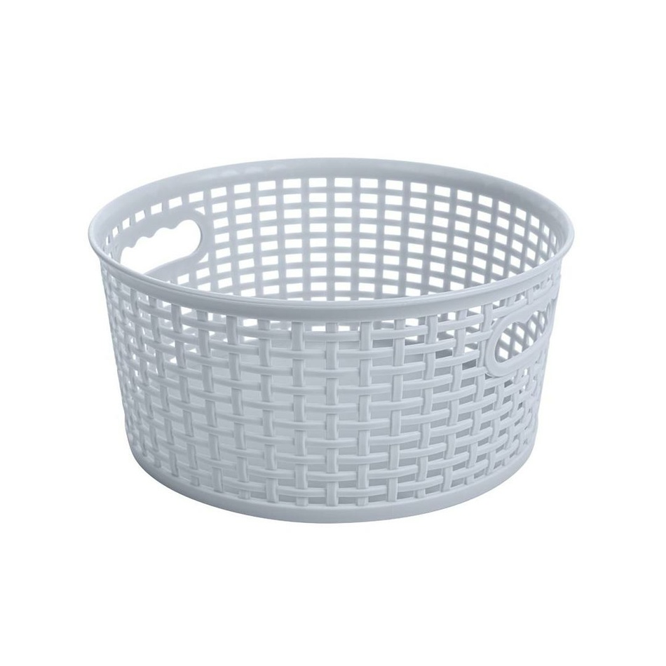 Okrúhly košík RATTAN CLASSIC 4,5 l, modrá