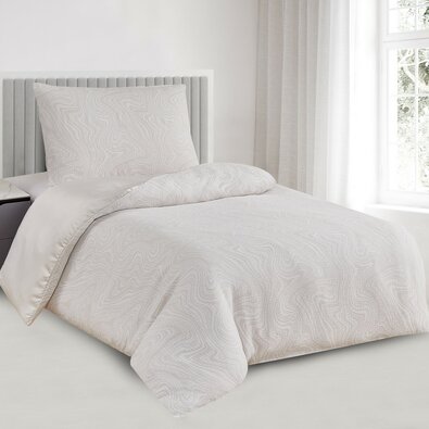 Žakárové povlečení Colorado béžová, 140 x 200 cm, 70 x 90 cm