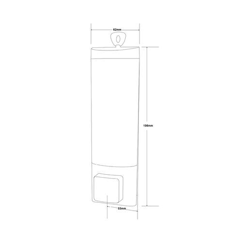 AQUALINE 1319-75 Stenski razpršilnik za tekočemilo 200 ml, bel