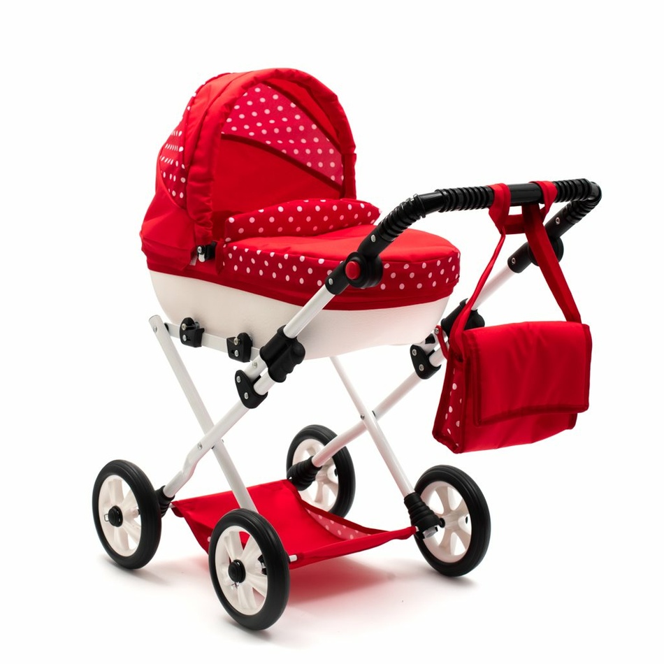 New Baby Dětský kočárek pro panenky Comfort, červená