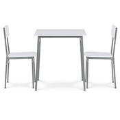 Jídelní set pro 2 osoby CORE White, šedá konstrukce