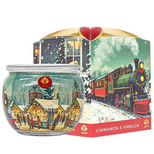 Arome Świeca zapachowa w szklanym słoiku  Cinnamon&amp; Vanilla, 90 g