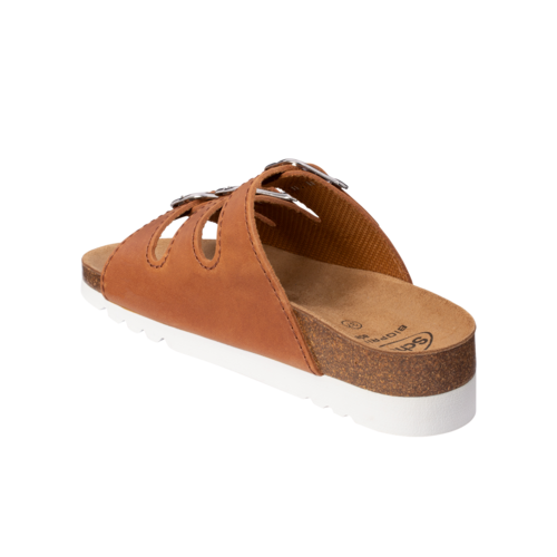 Scholl Pantofle Rio Wedge AD rjava, velikost 39