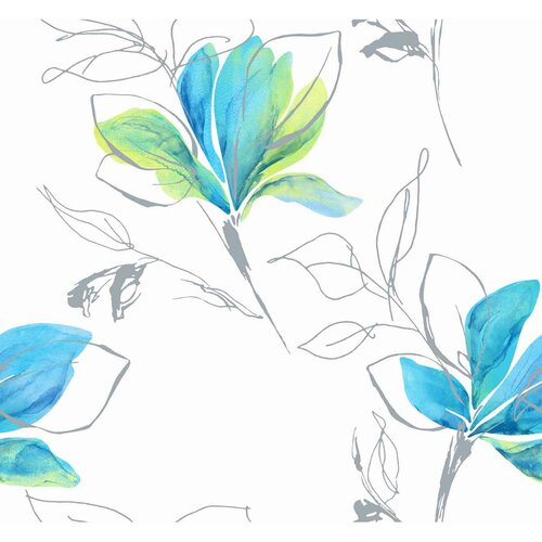 Blossom japán fal kék, 50 x 245 cm