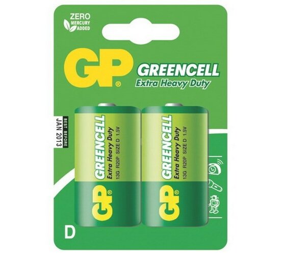 GP Greencell 13G R20 Blistr baterie 2 ks