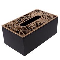 Taschentuchbox aus Holz Forkhill, Braun, 24 x 14 x 10 cm