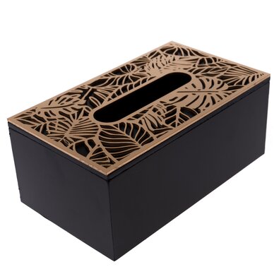 Drewniane pudełko na chusteczki Forkhill, brązowy, 24 x 14 x 10 cm