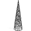 Stożek świąteczny LED Blackwire czarny, 12 x 40 cm