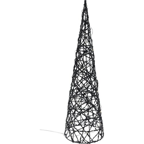 Stożek świąteczny LED Blackwire czarny, 12 x 40 cm