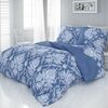 Lenjerie pat satin Vintage albastră