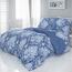 Lenjerie pat satin Vintage albastră, 140 x 200 cm, 70 x 90 cm