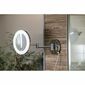 SAPHO MW845 Kozmetické zrkadlo s LED osvetlením, okrúhle, strieborná