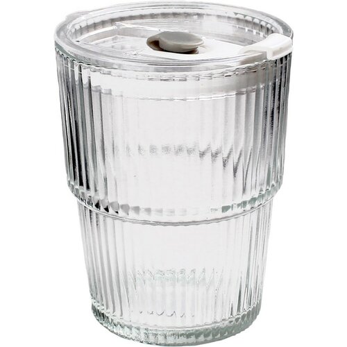 Toro Sklenice s brčkem 320 ml, 9,5 x 9,5 x 11,3 cm